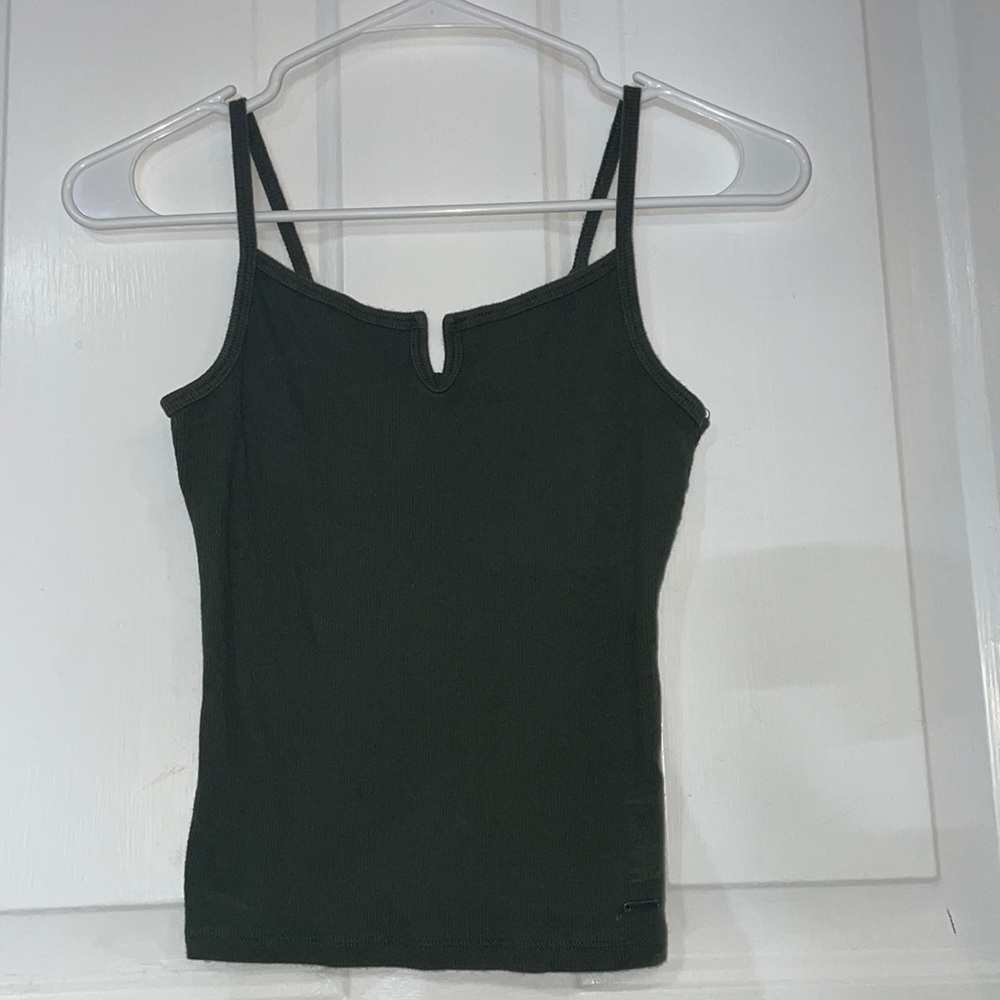 Hollister Army Green Must-Have Notch-Front Cami